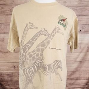 VINTAGE ST LOUIS SCIENCE CENTER NATURE ANIMALS USA MSINGLE STITCH 90s T-SHIRT XL